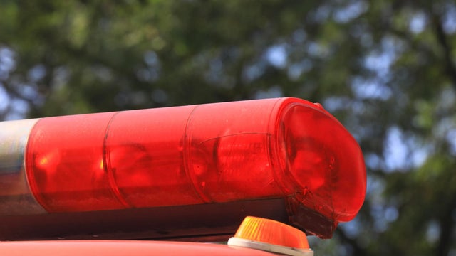 Police patrol lights on car roof 