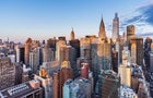 Sunrise Skyline View of Midtown Manhattan and Lower Manhattan 