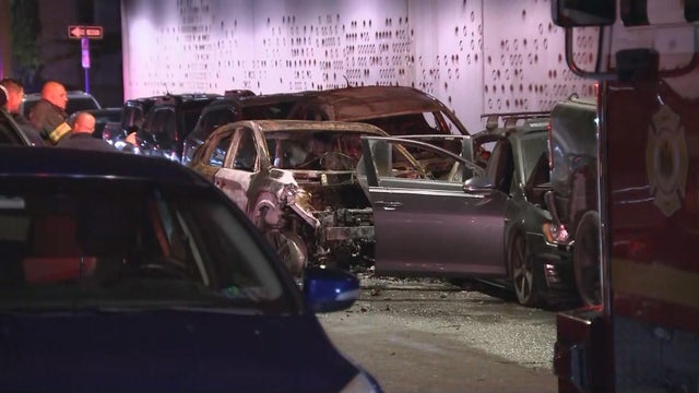 Uber driver dies, 1 injured in Philadelphia's Fishtown neighborhood after fiery crash under I-95 overpass 