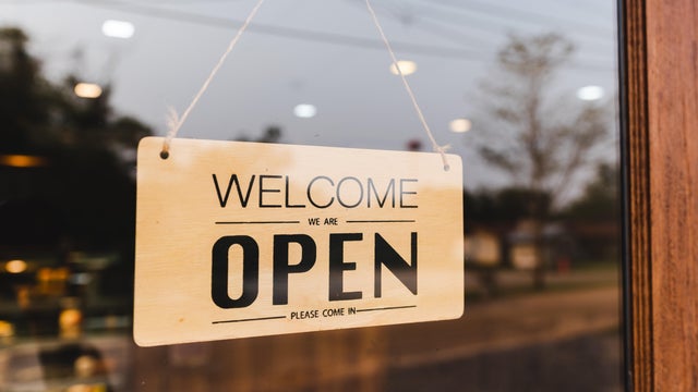 Welcome we're open 